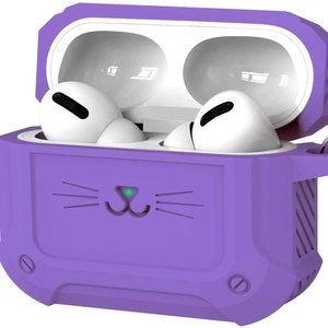 Cute Airpod 3/Pro Case. Violet Cat